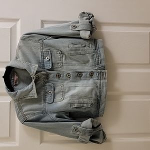 Highway Jeans Cropped Denim Jacket Blue Size Medium, Good Condition